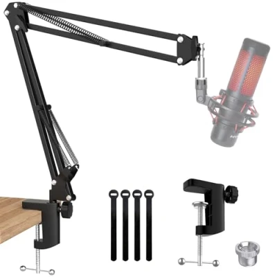 Imagen de QuadCast Boom Soporte de Micrófono con brazo suspensión ajustable para HyperX QuadCast, S condensador USB RGB SUNMON