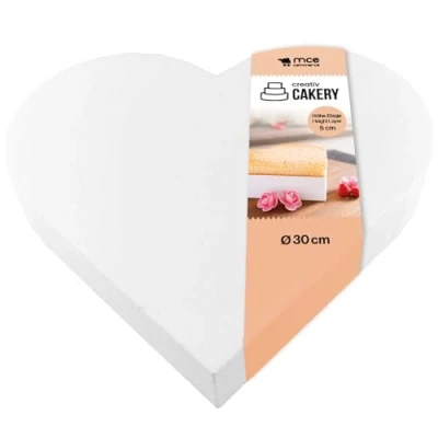 Imagen de MCE Commerce Molde para Tartas de poliestireno, 30 cm, Altura 5 Blanco