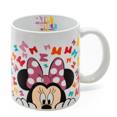 Imagen de Minnie Mouse Taza Cerámica Desayuno Capacidad 350ML DISNEY Lazos de Producto Oficial CAJA REGALO