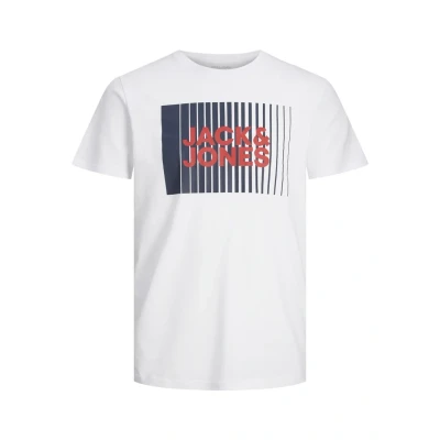 Imagen de Jack &amp; Jones Junior Jjecorp Logo tee Play S O Cuello Noos Jnr Camiseta, Blanco, 140 para Niños