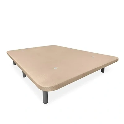 Imagen de Homey Base Tapizada 3D Extra Reforzada, Gran Estabilidad, con Barras de Refuerzo y 6 Patas metálicas roscadas 27cm, 90x190, Beige