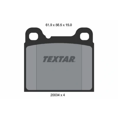 Imagen de TEXTAR 2003402 Juego de pastillas freno no preparado para indicador desgaste PORSCHE: 911 Coupé, 356 Cabrio, 914 Targa, BMW: 02 Berlina