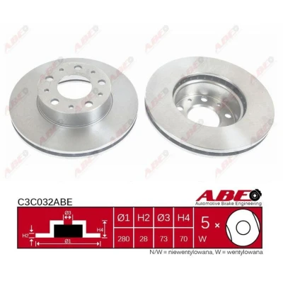 Imagen de ABE Disco de freno FIAT: Ducato III Furgón, Camión plataforma / Chasis, Bus, PEUGEOT: Boxer Bus C3C032ABE,D1690