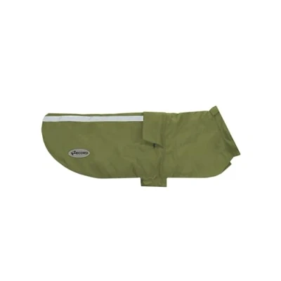 Imagen de Record Impermeable para Perros Giger. Plegable con Interior Transpirable de Malla, Bandas Reflectantes y elásticas Ajustables Patas traseras Cómodo Seguro Cada Paseo Verde, 4XL