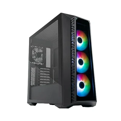 Imagen de Cooler Master MasterBox 520 Caja PC Media Torre ATX, 4 Ventiladores Preinstalados, Múltiples Configuraciones de Flujo Aire, Panel Frontal y Lateral Vidrio Templado, Controlador ARGB Negro