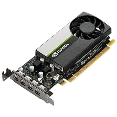 Imagen de PNY Tarjeta gráfica Profesional NVIDIA T1000 8 GB, GDDR6 de PCI Express 3.0 x16, Ranura única, 4X MiniDisplayPort, Compatible con 8K, Ventilador Activo ultrasilencioso