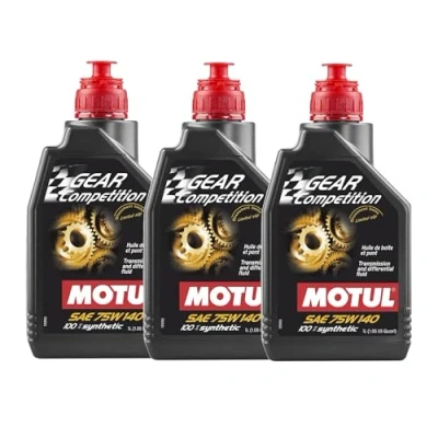 Imagen de MOTUL GEAR COMPETITION 75W140 LSD 1L 100% SYNTHETIC TRANSMISSION OIL 105779 (3L)