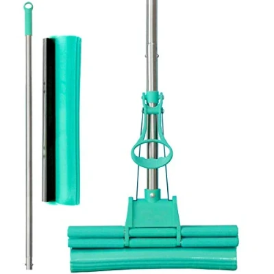 Imagen de Green Mop Set 30 01 Mopa Verde de cm + Mango Esponja Repuesto Doble Absorbente PVA