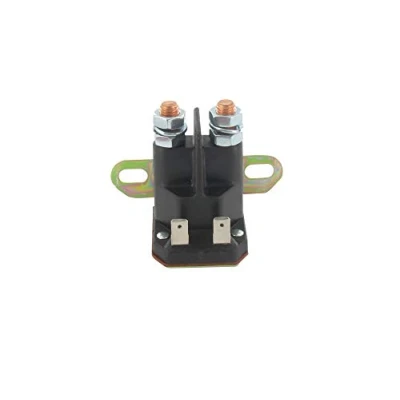 Imagen de Greenstar Relé de arranque (repuesto adaptable para modelos John Deere, conexión 2 terminales redondos, enchufes planos, pieza original AM130365, AM132990, AM133094)
