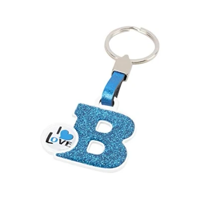 Imagen de BC Corona BCCorona LLA02002 Llavero Metálico I LOVE Letra B Color Azul