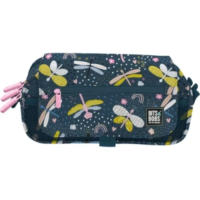 Imagen de Grafoplas Estuche Escolar Tres Compartimentos con Solapa, bits&amp;Bobs Dragon Fly, 23x10x10 cm, Organizador para Material Escolar, Gran Capacidad