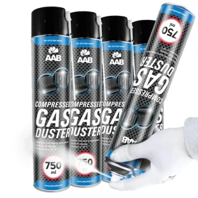 Imagen de AAB Cooling Compressed Gas Duster 750ml Conjunto de 4 Spray Hielo para Congelación Tuberías, Congelar, Spray, Congelación, Enfriamiento