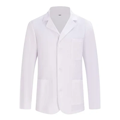 Imagen de MISEMIYA Bata Laboratorio Unisex Blanca Hombre Medico Mujer de 8164 S, Blanco