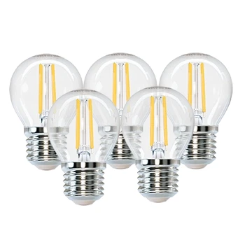 Imagen de Aigostar Bombilla LED Vintage E27 de 8W equivalente a 75W, Luz fría 6500K, 1000 Lúmenes, filamento decorativa A60 estilo Edison, No regulable, 5 unidades