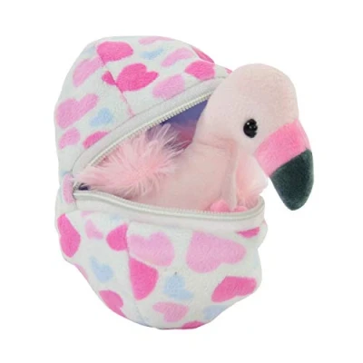 Imagen de Kögler Flamingo aus Plüsch im EI Felicitas, Mini Flamenco Huevo, Aprox. 13 cm de Alto, Juguete Peluche para acurrucarse y amar, como pequeño Regalo niñas, Color Rosa (75764)