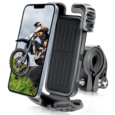 Imagen de AiQInu Soporte Movil Moto 360˚ Rotación, 4.7&quot; 6.8&quot; Bicicleta, Bici Manillar, Porta Bicicleta Compatible con iPhone, Samsung