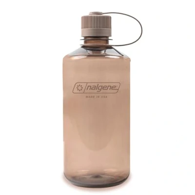 Imagen de Nalgene Sustain Tritan Cantimplora de agua sin BPA hecha con material derivado del 50% residuos plástico, 32 onzas, boca estrecha, moca