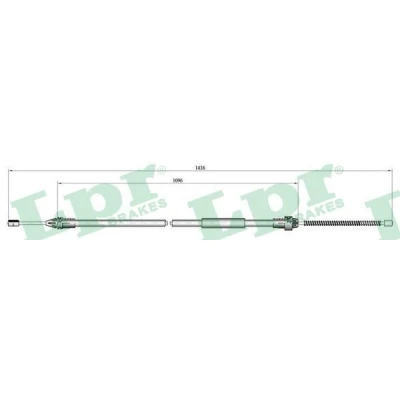 Imagen de LPR C0684B Cable de Freno Mano 1410/1085 Tambor RENAULT: CLIO 2