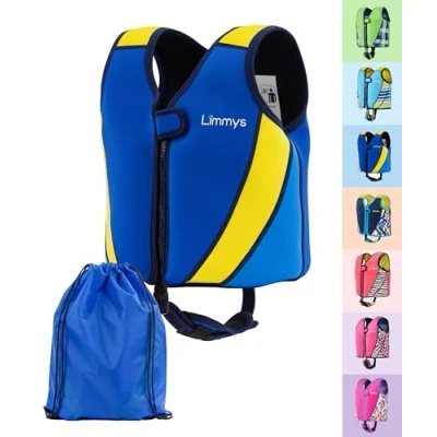 Imagen de Limmys Chaleco de Natación para Niños Premium Flotador Infantil Que Ayuda a Nadar Pequeños Piscina Bebés, y Niñas Moderno Diseño Incluye Bolsa