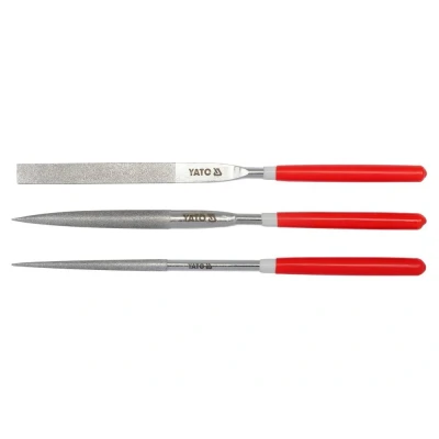 Imagen de YATO YT 6155 archivo de la aguja diamante Set 3 piezas 5x180x70mm