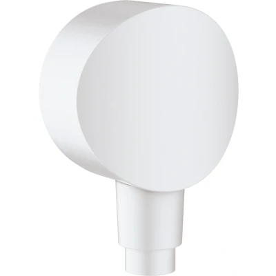 Imagen de hansgrohe 26453700 FixFit S Conector de manguera conexión pared con válvula antirretorno (antirretorno, color blanco mate)
