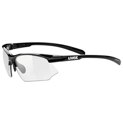 Imagen de uvex sportstyle 802 V, gafas deportivas unisex, fotocromáticas, antivaho, black red/smoke, one size