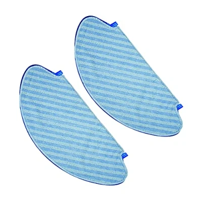 Imagen de Rowenta Set de 2 Mopas microfibra Explorer Serie 60 ZR740001 Consumible toallitas mopa para Robots 60, azul