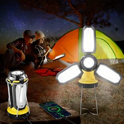 Imagen de ONEFIRE Luz Camping, 400LM Lampara 6 Modos Linterna Camping,Duración de 48 horas Led Recargable,3000mAh Recargable,Lampara Recargable,Luz Camping Recargable Portatil