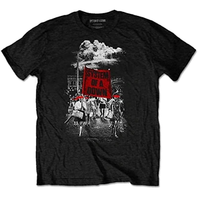 Imagen de System of a Down T Shirt Banner March Band Logo Nuevo Oficial De Los Hombres Size L