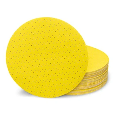 Imagen de Discos de Lija Profesionales │ amarillo 25 piezas Ø 225 mm autoadesivo Mixpack (5 x grano 60/80/120/180/220 cada uno) para amoladoras excéntricas Papeles Abrasivos