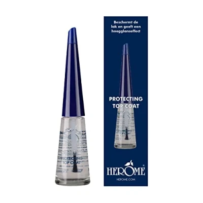 Imagen de Herome Top Coat de Secado Rápido 10ml Laca Uñas Semipermanente, Repelente al Agua, se Seca en 10 segundos, Protege el Esmalte