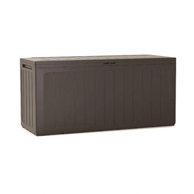 Imagen de Baul de jardin 280 litros Prosperplast Boardebox plastico en color ocre oscuro 116 x 43,3 55 cm
