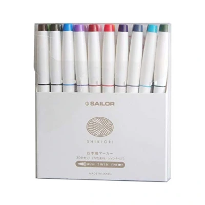 Imagen de Sailor Calligraphy Shikiori Lote de 20 rotuladores