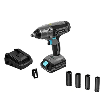 Imagen de Cecotec Llave de Impacto sin Cables CecoRaptor Impact 2020 Ultra. Batería 20V y 2000mAh, Velocidad Carga 2300 RPM, Ratio 3000 BPM, Torque máx 400 NM, Portabrocas