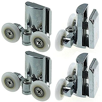 Imagen de Rodamientos para mampara de ducha YuanQian, acero inoxidable, 23 mm, la parte inferior ducha, 4 piezas (8 10mm)
