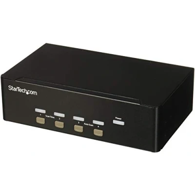 Imagen de StarTech.com SV431DVGAU2A Conmutador KVM de 4 Puertos con VGA Doble y concentrador USB 2.0 2