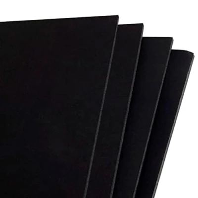 Imagen de AC Pack de 4 láminas cartón pluma adhesivas A4, grosor 5 mm, manualidades, soporte para presentaciones, maquetas, base cuadros, decoración (Negro 21 x 29,7 cm)
