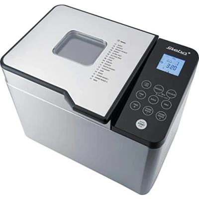 Imagen de Panificadora Steba para preparar deliciosos panes caseros, pasteles, mermeladas y mucho más, con 17 programas automáticos, incluso pan sin gluten. BM 2.