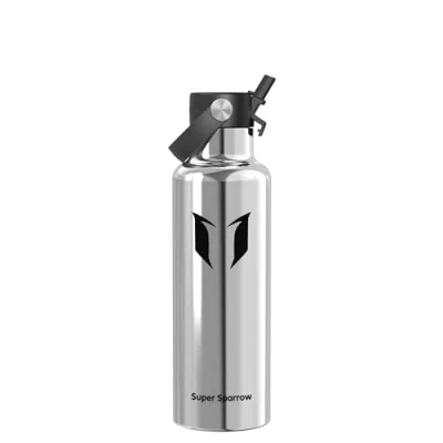 Imagen de Super Sparrow Botella Agua Acero Inoxidable Termica 750ml Termo Sin BPA, Vacío, para Deporte, Viaje, Escuela, Exterior, Oficina, Hogar