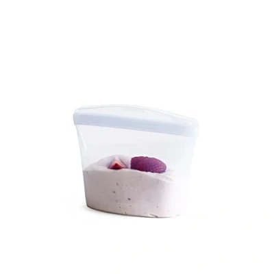 Imagen de Stasher Bolsa de almacenamiento silicona reutilizable, contenedor alimentos, apto para microondas y lavavajillas, sin fugas, cuenco 1 tazón, transparente