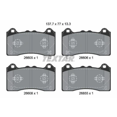 Imagen de TEXTAR 2660501 Juego de pastillas freno con avisador acústico desgaste FORD: Focus Mk4 Hatchback, Turnier