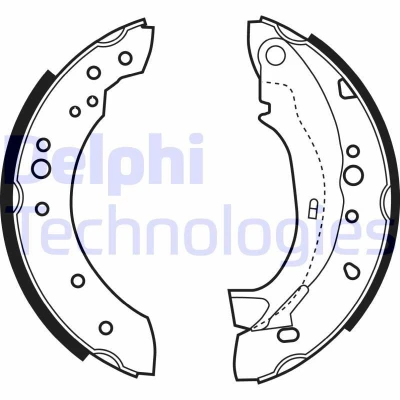 Imagen de DELPHI LS1921 Zapatas de Freno 203 38 CITROËN: C3 I Hatchback, C2 Pluriel
