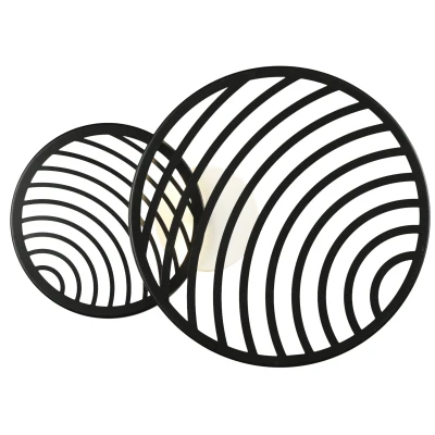 Imagen de Mantra Iluminación. Modelo COLLAGE. Aplique circular de pared fabricado en aluminio y hierro acabado color negro
