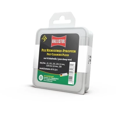 Imagen de BALLISTOL 23186 Tapones de Limpieza Fieltro, Unisex Adulto, Neutro, Kaliber .22/5,5 mm 60 Stück