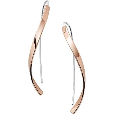 Imagen de SKAGEN Pendientes para mujer en Acero Inoxidable o Semipreciosos con Cierre de Alambre Abierto, Rosa Coral