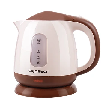 Imagen de Aigostar Romeo 30HIP Hervidor de agua compacto 1 litro, 1100W, ultra silencioso, libre BPA. Color marrón. Sistema protección contra la ebullición en seco. Diseño exclusivo.
