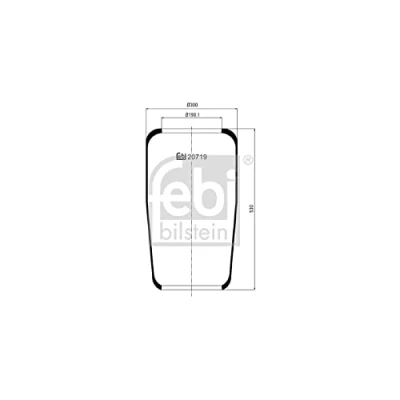 Imagen de FEBI BILSTEIN 20719 Fuelle, suspensión neumática