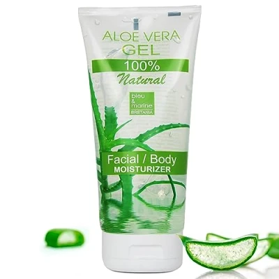 Imagen de bleu &amp; marine Bretania Gel Aloe Vera 100% Natural Hidratante Facial y Corporal Regenerador de Piel Cabello Sin Conservantes Artificiales, Vegano, Transparente, 200 ml