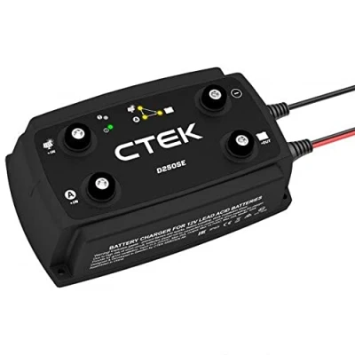 Imagen de CTEK D250SE Cargador Batería 12V 20A, Para Baterías De Arranque Y Servicio En Vehículos Recreativos, Camiones 4x4, Coche Solar, Mantenedor Litio