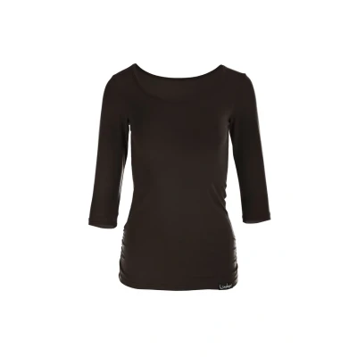 Imagen de Winshape WS4 Camiseta para Mujer con Mangas de 3/4 Yoga, Pilates, Mujer, Color Negro, tamaño Large